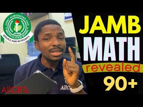 JAMB 2026 Mathematics MOST IMPORTANT Areas for 90+ | Official Topics Exposed!