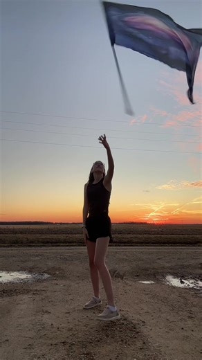 Color Guard Flag Routine: A New Toss Technique