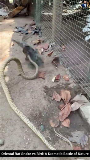 Oriental Rat Snake vs Bird: A Dramatic Battle of Nature #snake #wildliferescue #animals #wildlife
