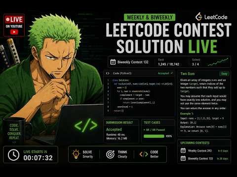 🔴 LIVE NOW | LeetCode Weekly & Biweekly Contest Solutions