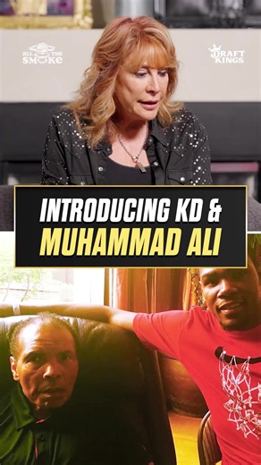 Nancy Lieberman introduced two legends 🥹 When Nancy found out Kevin Durant was Muhammad Ali’s favorite player, she organized a meetup between the two. KD said it was one of the best days of his life.