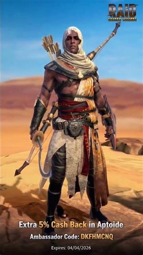 RAID: Shadow Legends Aptoide Ambassador Extra 5% Cash Back Code Expiring 04/04/2026