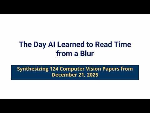 AI Vision Frontiers: Decoding Blurs & Building Experts (Dec 21, 2025)