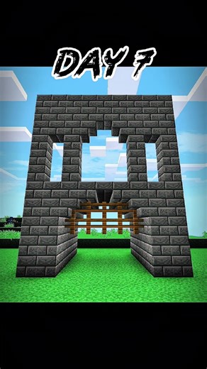 Day 7, 100 days challenge in Minecraft to make castle. #minecraft #castle #tutorial #trending #viral