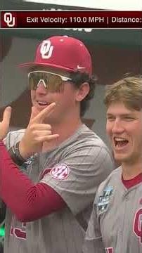 Oklahoma's Deiten LaChance hits a home run after injury 😳 #shorts
