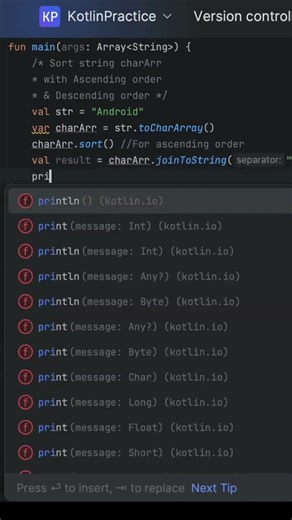 Ascending & Descending Order made super easy in Android Studio 🚀 #kotlin #coding #androiddevelopment