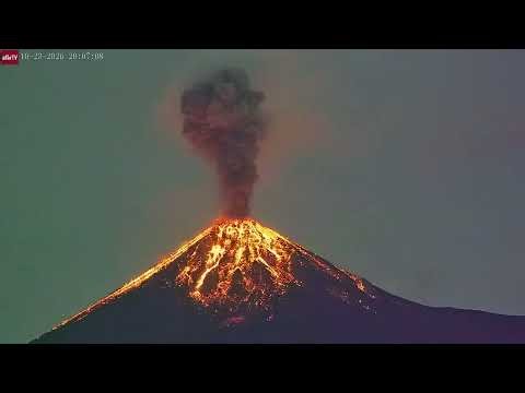Hikers Witness Impressive Eruption of Fuego Volcano (Oct 23, 2026)