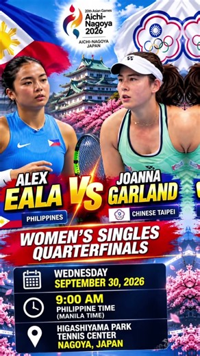 ALEX EALA ONE WIN AWAY FROM A MEDAL! Quarterfinal Battle vs. Joanna Garland 🇵🇭🎾 #shorts #tennis