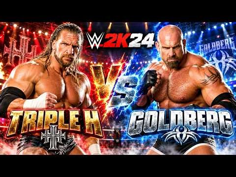 Spear vs Pedigree - Goldberg vs Triple H '08 WWE 2K24 Gameplay