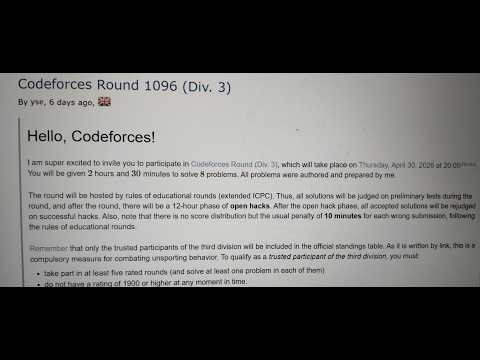 Codeforces Round 1096 (Div. 3) live solution in c++