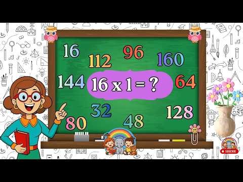 Table of Sixteen (16) | Master the Table of 16 | Learn 16 Times Table Step by Step