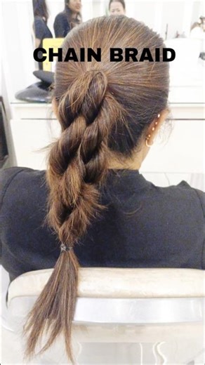 CHAIN BRAIDS HAIR TUTORIAL Easy way #hairstyle #viral #hair TRY it👍👍💫 #braids #braidstyles