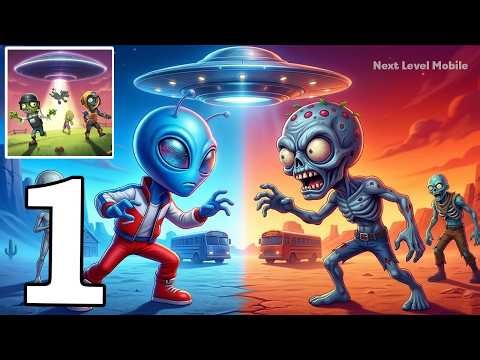 Aliens vs Zombies Gameplay Walkthrough Part 1 - Combat and Survival (Android,iOS)