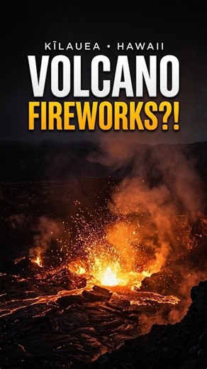 🌋 Kīlauea Volcano Fireworks?! Glowing Lava at Night in Hawaii 🔥