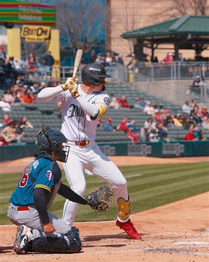 Konnor Griffin's first Triple-A extra-base hit. ✌️