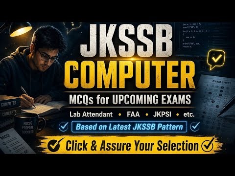 JKSSB New Pattern Computer MCQs 2026: Part 02 | Laboratory Attendant | FAA | JKP SI | Attainers