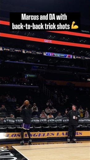 Marcus & Deandre hit BACK TO BACK trick shots 🤯 #nba