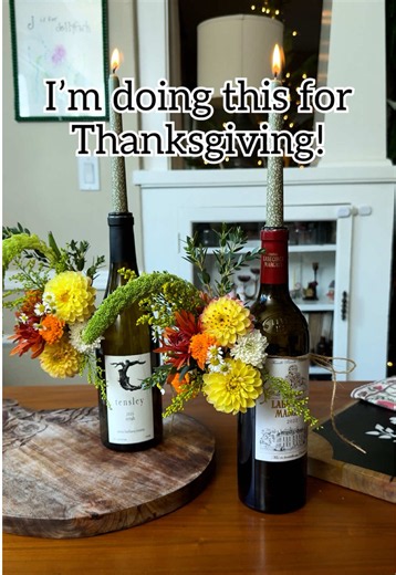 DIY Fall Centerpiece: Wine Bottle & Floral Foam Idea for Thanksgiving