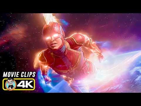 Captain Marvel Goes FULL POWER | Best Scenes 🔥4K