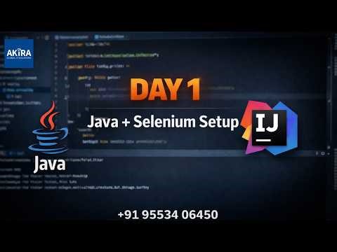 Java Selenium Setup Guide 2026 | Install JDK, IntelliJ & Create Your First Project | Day 1