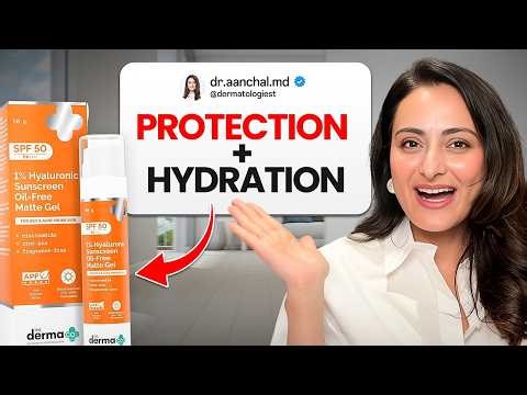 THE DERMA CO 1% Hyaluronic Sunscreen Review | Dr Aanchal Panth | Dermatologist #sunscreen #spf