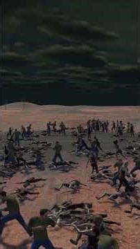 50 Human VS 150 Zombies Apocalypse Battle #zombie #apocalypse #simulation