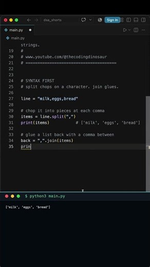 Split a sentence into words and reassemble it in Python — one line each