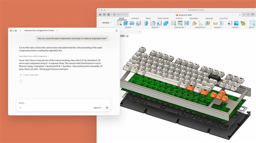 With the Autodesk Fusion connector, designers and engineers can create and modify 3D models through conversation.