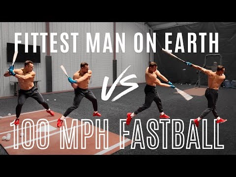 Can the Fittest Man on Earth hit a 100 MPH Fastball?