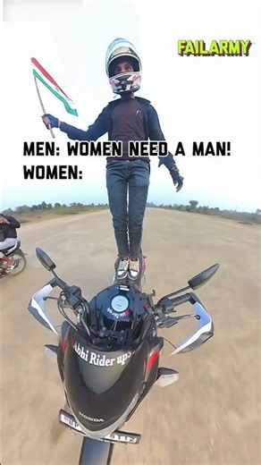 Strong independent motorcycle who don't need no man #motorcyclefail #feminism #single #dating #fail