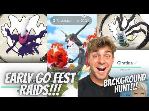 ✨EARLY GO FEST RAIDS!!! RAYQUAZA RAIDS and More in Pokemon Go!✨