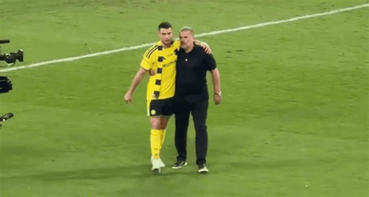 Watch: Postecoglou's telling embrace with Ronaldo after superstar's latest setback
