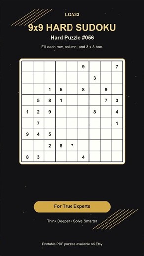 Hard Sudoku Challenge #056