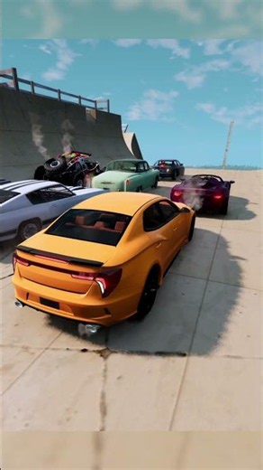 The Impossible Mega Ramp Jump Challenge: Which Car is the Best? | BeamNG.drive #crashverse