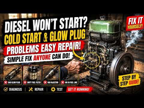 Diesel Engine Won’t Start? Cold Start Diesel & Glow Plug Problems Easy Repair Tutorial
