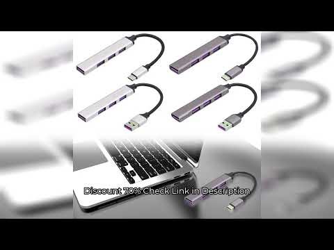 4-In-1 USB 3.0 Hub Adapter 5Gbps USB Splitter USB C To USB Hub Multiple USB 3.0 Hub USB Port Expande