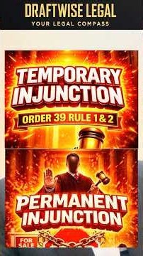 Temporary Injunction and Permanent Injunction #youtubeshorts shorts #law #education #advocatechannel