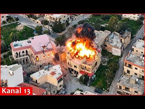 Israeli military releases video showing stadium demolition and razing of villages in south Lebanon