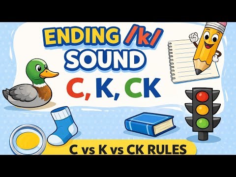 When to use k as ending sound #KidsLearning #EnglishBasics #Studysparka2z