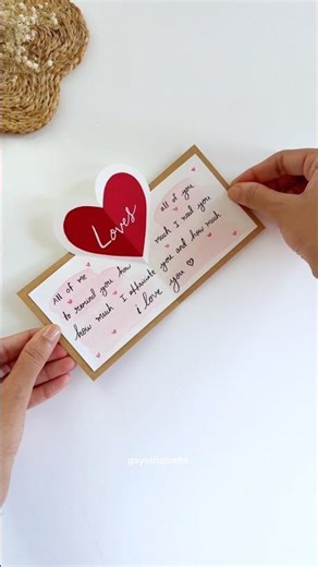 Simple, elegant, and straight from the heart ♥️ #papercraft #handmadecards #diycrafts #popupcard