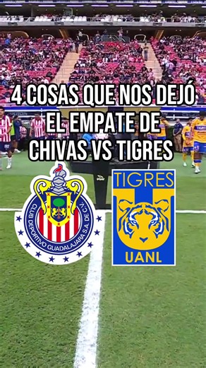 4 lecciones del empate Chivas vs Tigres — análisis y goles