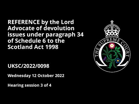 REFERENCE by the Lord Advocate of devolution issues under para 34 of Schedule 6 Scotland Act 1998