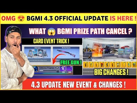 4.3 UPDATE 😍 Prize Path Cancel ? | Bgmi Card Event | Free Material in Bgmi | Bgmi New Update