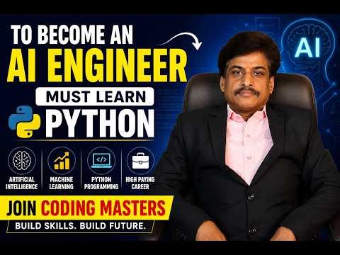 Become an AI Engineer 🚀 | Learn Python from Scratch | Join Coding Masters Today!