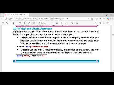 Input and output operations in python
