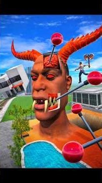 Controlling Giant Devil Frank Head in Indian Bike Driving 3D #shortsfeed