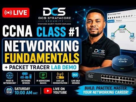 🔴 LIVE CCNA Class #1 | Networking Fundamentals + Packet Tracer Lab Demo