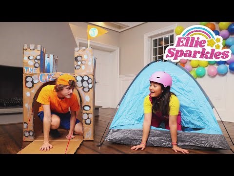 Rainy Day Fun! Indoor Camping Adventure for Kids! | The Ellie Sparkles Show - WildBrain