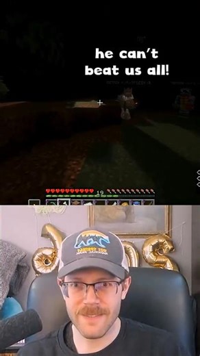He Can't Beat Us All! #minecraft