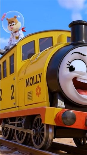 Unboxing Molly and Sandy Trains in Colorful Water #thomasandfriends #train #molly #spongebob
